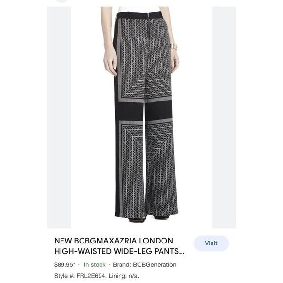 bcbg maxazria wide leg pants - Picture 1 of 13